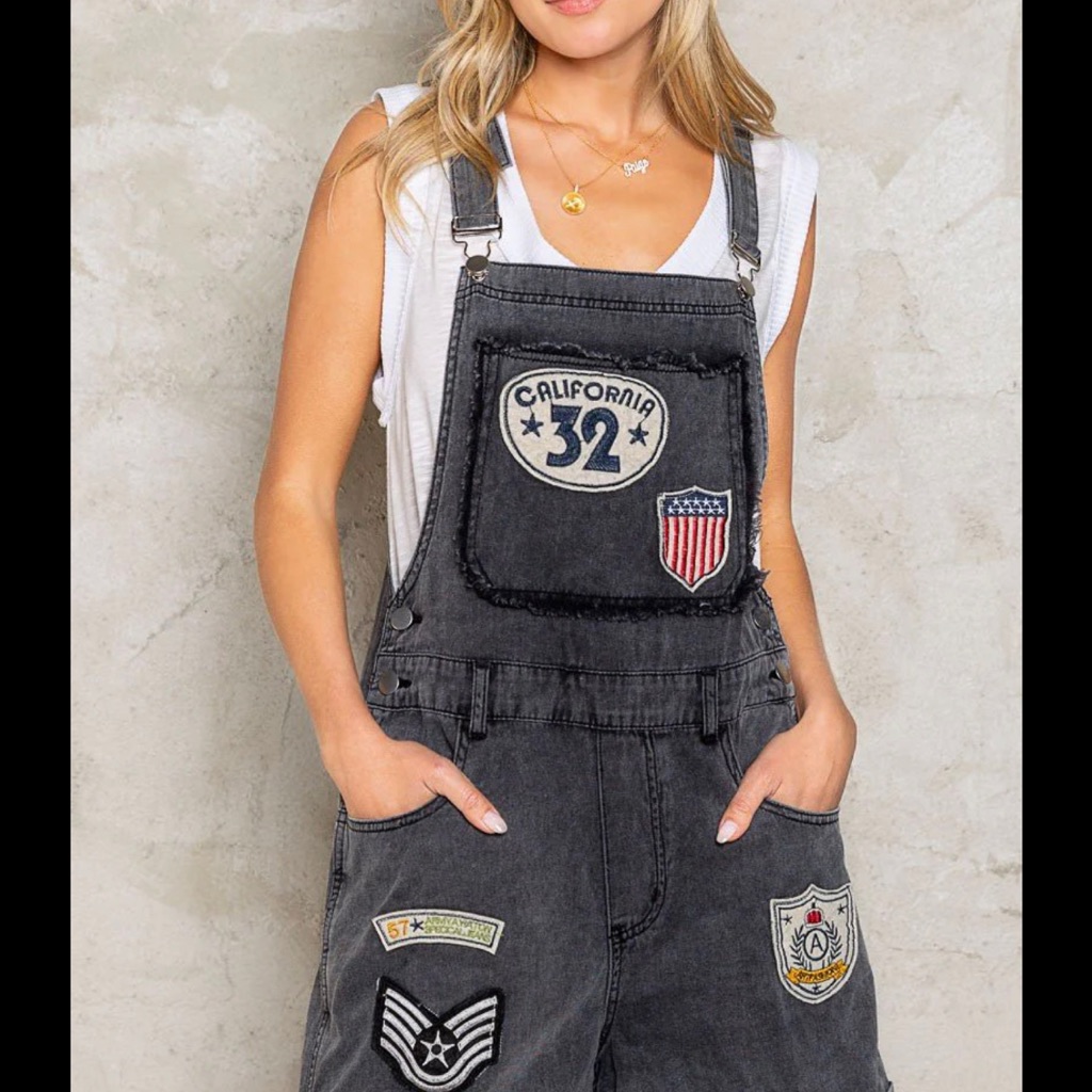 Patchwork Denim Overall